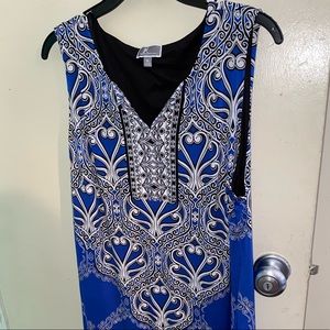COPY - Blue white and black dress